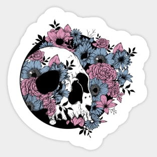 Skulls and Flowers Sticker